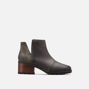 SOREL Cate Cutout Gray Ankle Booties with Rugged Sole Size 10.5​